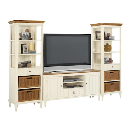 Entertainment Unit with 2 Side Piers